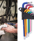 Durable Hex Wrench Star Key Set With Color Coding For Tough Furniture Assembly And Fast DIY Repairs Featuring Heavy Duty Steel Construction For Ultimate Grip, 9pc bike repair set