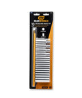 Half Inch Drive 6 Point Deep Metric Socket Set, 10-Piece, From 10mm to 19mm, Chamfered Openings for Easy Fastener Alignment