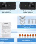 Garage Door Safety Sensor Replacement Kit 41A5034 For Openers Manufactured After 1997 includes sensors, bolts, connectors, instructions