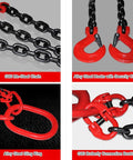 Heavy Duty Chain Drum Lifter Sling With Biker Tough Locking Hook And Bulletproof Cast Steel Rings, Smooth Pull For Forklifts Or Cranes, Manganese Steel Rigging Night Shift Ready chain and hooks set