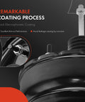 Heavy Duty Vacuum Brake Booster For Lexus IS300 2002-2005 3.0L V6 Dual Diaphragm showing black electrophoretic coating and detailed fasteners.