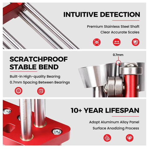 Stainless steel shaft and bearings of Two Station Metal Bender That Nails 0 To 100 Degree Bends Portable Seven Inch Sheet Metal Roller.