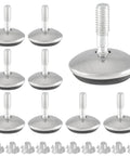 Beefy 12 Pack M6 Swivel Furniture Leveling Feet With T Nuts For Table Legs Heavy Duty Adjustable Foot Pads