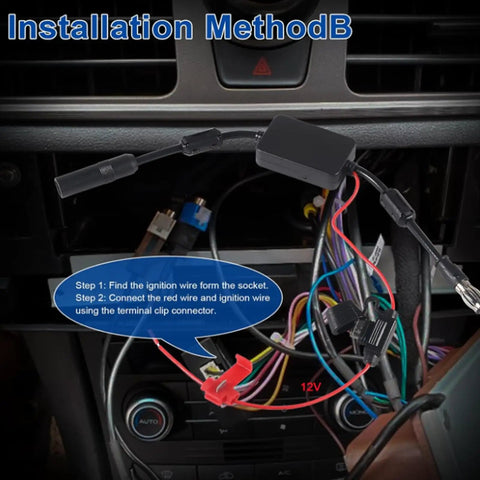 Boost Your Car Audio With FM AM Radio Antenna Signal Amplifier Featuring 12 Volt Power Supply And DIN Plug Connector installation