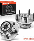 Two Front Wheel Bearing And Hub Assembly Fits Dodge Ram 1500 1994 1999 5 Lug 4WD With Rear ABS Durable Heavy Duty Direct Fit