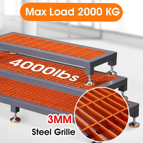6 Inch Elevated Heavy Duty Work Platform With Adjustable Feet For Industrial CNC Workshop Use Non Slip Steel Ergonomic Deck