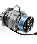 AC Compressor With Clutch Fits 2006 2011 Honda Civic 1.8L Replaces 38800RNAA01 side view showing metallic exterior and clutch.