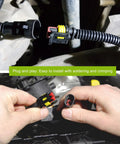 Installation of 5 Pack 2 Pin Waterproof Automotive Wire Connector Kit With Male And Female Sockets 20 AWG Quick Disconnect Plug