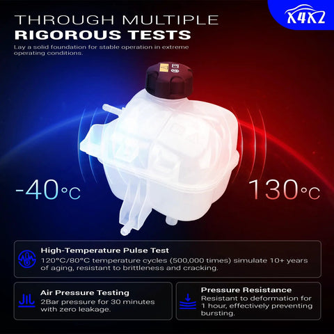 Dang Tough Engine Coolant Reservoir Expansion Tank With Secure Pressurized Lid For Bmw 1 Series 118I 318I I3 I8 And Mini Cooper Paceman Countryman R50 R56 F54 F60 Oe 603-332 Heavy Duty Build with testing graphics
