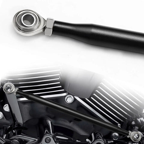 Round Gear Shift Linkage Replacement For Touring Electra Glide And Road King Motorcycles 1980-2020 Black Finish Durable Steel Build Smooth And Precise Shifting Upgrade For Ride-Ready Easy Shifts, black linkage on Harley engine