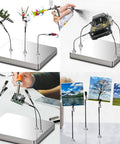 All In One Soldering Aid Station With Magnetic Base And 12 Flexible Clips For Hands Free Soldering No Fuss Model Kits Painting Details PCB Holder Kit With Steel Box And Brush For Precision Soldering And Craft Projects