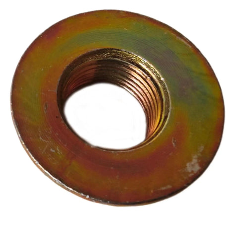 Close-up of golden-brown spindle blade nut for lawn mowers from Three Pack Spindle Blade Nuts For Lawn Mowers And Riding Tractors Fits RZT50 RZT54 RZT42 And Most 600 And 800 Series Models Including R809K T609 U609H V809H X609G Y609H Z80 And More