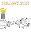 Diagram showing Pool Pump Lid And O Ring Replacement For SPX3100D Pro Super II Pumps And SP3000X Series, highlighted components.