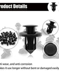 20 Pack Front Bumper Retainer Clips 10mm Fender Liner Clips Nylon Push Type Fasteners For Honda CR V Civic Acura kit close-up
