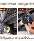 Installation comparison of Washer Fluid Reservoir Cap Replacement for Windshield Wiper Bottle Cover Direct Fit Easy Install Compatible With GMC Chevrolet Buick Cadillac Cars and SUVs OEM Style Cap for Leaks and Cracks