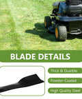 Beefy High Lift Lawn Mower Blade For 42 Inch Deck Fits D105 D110 LT160 LA135 Z225 And More Heavy Duty Replacement Replaces AM141034 AM141032 AM154062 AM137327 AM154061 2 Pack installed on lawn mower