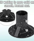 2 Inch Floor Flange Chain Link Fence Post Bracket Beefy Heavy Duty Steel Base For Round Posts OD 1 7 8 Inch