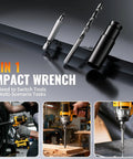Heavy Duty Cordless Impact Wrench Delivers Hella Power With A Brushless Motor And Variable Speed Trigger, 3 in 1 tool for diverse tasks.