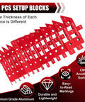 14 Pc Aluminum Setup Blocks for Woodworking, Pro Grade Precision Router and Table Saw Setup Bars displayed with features