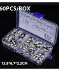 Gearhead Approved Grease Nipple Kit, 60 Piece Assortment for Bearings in a transparent plastic case with M6 M8 M10 nipples