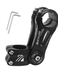 Adjustable Mountain And Road Bike Stem With 25.4mm And 31.8mm Clamps, Heights 90 110 130 145mm, 80 Degree Riser, Easy Angle Adjustment