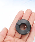 Two Pack Single Split Shaft Collar With 5/8 Inch Bore, 1-5/16 Inch Outer Diameter, 7/16 Inch Thick, Black Oxide Lock Collar Clamp With Set Screws, 1045 Steel on hand