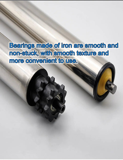 Heavy Duty Built To Last Stainless Steel Conveyor Roller 1 Inch Diameter 550mm Long Unpowered Replacement Slide Roller close-up