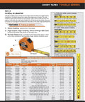 PGT3MV Short Tape Measure With Nylon Coated Steel Blade And Toggle Lock, 16mm By 3-Meter, High-Vis Orange ABS Case With Rubber Grip