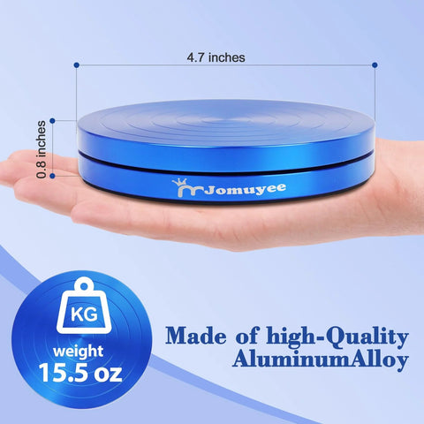 Blue aluminum alloy ballet turning disc board by Jomuyee for pirouette training; 4.7 in diameter, non-slip.
