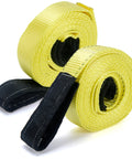 Heavy Duty Lift Sling Straps 15ft 2in Nylon Webbing Slings, 22,500 Lbs Capacity, Flat Eye Design rolled with black ends