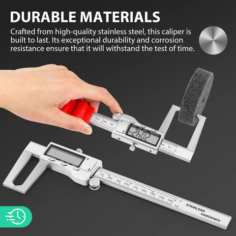 Digital Caliper For Disc Brake Rotor Micrometer And Thickness Measurement With LCD Display 6 Inch Tool Unit Conversion