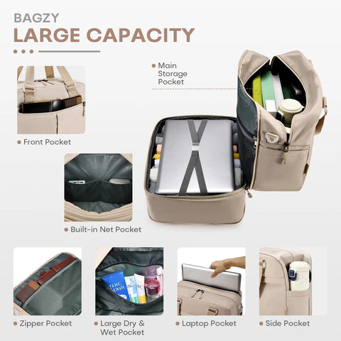 Under-Seat Travel Duffle Bag Go-To 20L Expandable To 30L Lightweight Nylon Carry-On with multiple pockets and compartments.