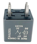 Ford Compatible 12V 40A 4 Pin SPST Automotive Power Relay, side view showing pins and specifications.