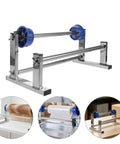 Adjustable Tabletop Stretch Film Dispenser With Cutter Lightweight Metal And Plastic Build Manual Hand Wrap Tool For Cargo And Pallet Wrapping Easy Grab And Go One Hand Operation For Quick Pack Jobs, adjustable tabletop metal frame