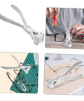 Eyeglass Adjustment Pliers for Nose Pad Screws Quick Fix Tool shown with glasses, ideal for precise repairs and adjustments