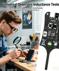 Technician using Type C Inductance Tester For Motherboard Coils, High Sensitivity Quick Fault Detection Tool For Electronic Circuit Boards