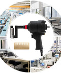 Industrial 8mm Air Hole Punch Tool for Metal Sheets, shown against factory settings, efficient aluminum alloy design for versatile use.