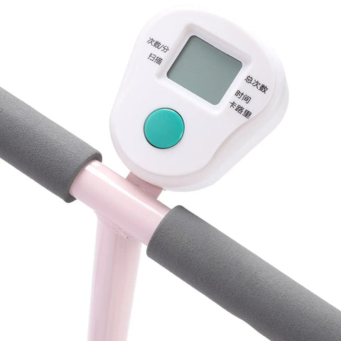 Display screen and handles on Thigh Strength Training Machine With AI Counting And Safe Bar For Beginners Ideal Home Gym Equipment
