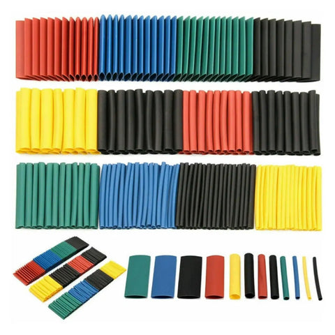 Top Tier 530 Pcs Heat Shrink Tubing Kit With Assorted Electrical Wire Sleeves For Car Wrapping And Cable Insulation That Is Total Slapdash Perfect For Fixing Wiring Hassles., assorted color heat shrink tubes arranged by size