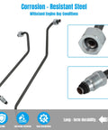 Power Steering Rack And Pinion Transfer Line Kit For Chevy And GMC Silverado Sierra 1500 Nut Style Fittings Direct Replacement For RWD Trucks With Durable Steel Lines Easy Install Fits Classic Models, corrosion-resistant steel lines