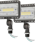 20W LED Flood Light Outdoor 2800 Lumens IP65 Waterproof Exterior Security Wall Light With 180 Degree Knuckle And 120V Aluminum Fixture For Patio Porch Barn Garage 5000K Daylight 2 Pack UL Listed, black aluminum housing, dual lights