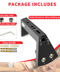Precision Undermount Drawer Slide Drill Guide Jig With Six Piece Bit Set For Flawless Cabinet Alignment and tools included.
