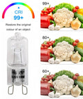 G9 120V 40W Xenon Light Bulb Warm White 2700K Dimmable 2 Pin JC T4 Base for Microwave Ovens Chandeliers Pendants High CRI 100
