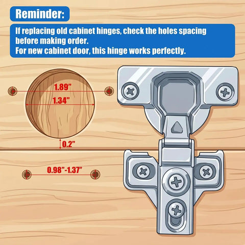 Smooth Closing 10 Pack Stainless Steel Cabinet Hinges For Half Inch Overlay Doors No Sweat Install Features Soft Self Shut Action Comes With All Mounting Hardware To Knockout Any Project And Keep Cabinet Doors Silent And Snug