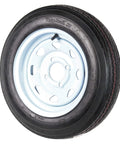 2 Pack Trailer Tires On Rims 4.80-12 480-12 4.80 X 12 White Spoke Wheel 4 Lug On 12 Inch Rim 780 Lb Load Capacity 60 Psi Load Range B