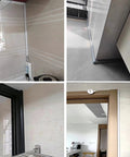 Exterior Waterproof Cable Raceway Kit For 6 Cables No Drill Self Adhesive Cord Protector installed in kitchen and door frames.
