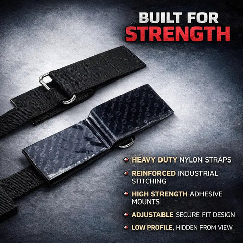 Universal Flat Screen TV Safety Straps Anti Tip Adhesive Nylon Mounts For TVs And Furniture Earthquake Protection, black straps and adhesive pad