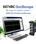 4 Channel Oscilloscope Kit With 70 MHz Bandwidth And 1 GSa Per Second Sampling, 23 Piece Pro Grade Set, Includes Pass Fail Test connected.