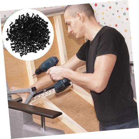 Complete Heavy Duty 170 Piece Steel Furniture Screw And Nut Kit With Robust Bolt Connectors For Bedroom Assembly No Sweat Setup Dang Sturdy Pro Grade Hardware Fixtures in use.