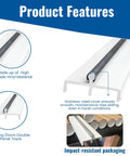 Durable Vinyl Sliding Door Track for Double Panel 72 Inch Replacement Bottom Track easy install shown close-up and packaged